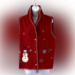 💙3 for $30💙 Vintage Red Snowman Christmas Vest